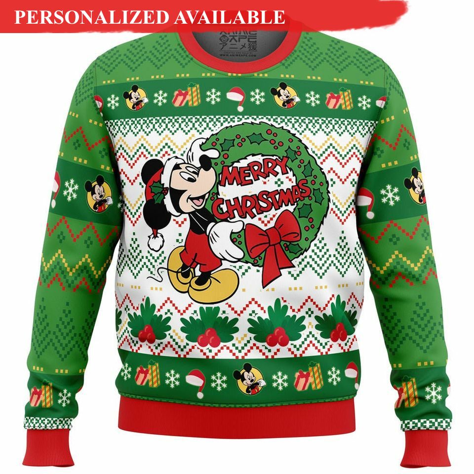 cute xmas ugly sweater merry christmas mickey mouse disney 6414