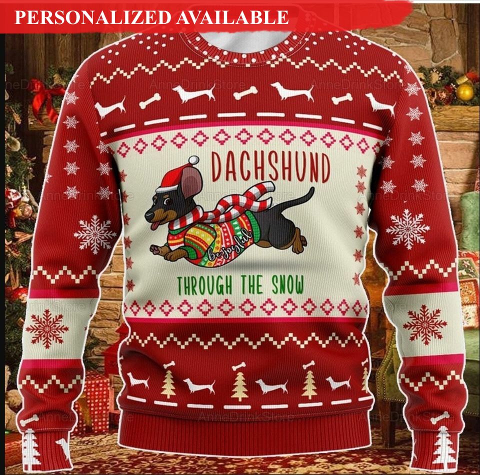 dachshund christmas gift all over print sweater 6162