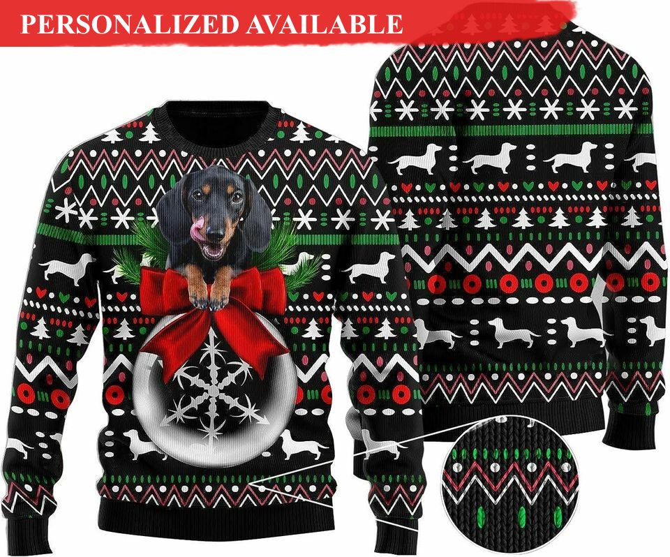 dachshund sweater christmas sweatshirt holiday 2469