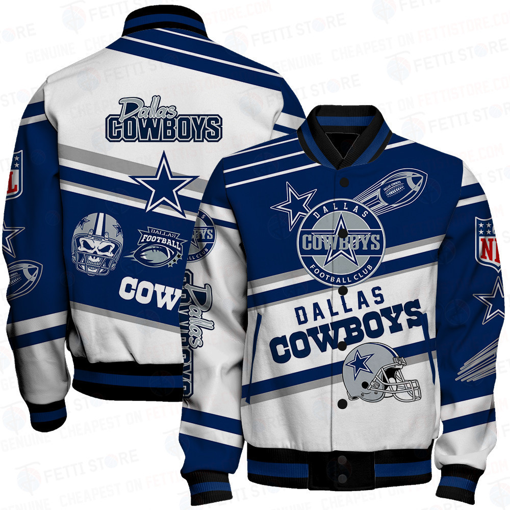 dallas cowboys american football league pattern baseball varsity jacket baseball jacket all over print ri40h