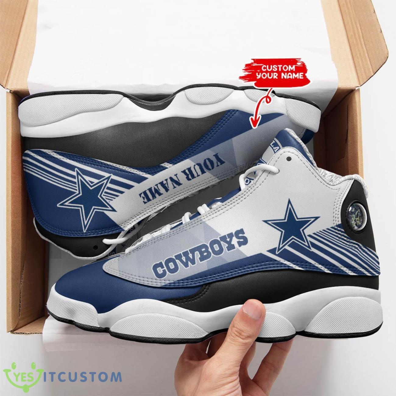 dallas cowboys custom name air jordan 13 sneakers running shoes trending