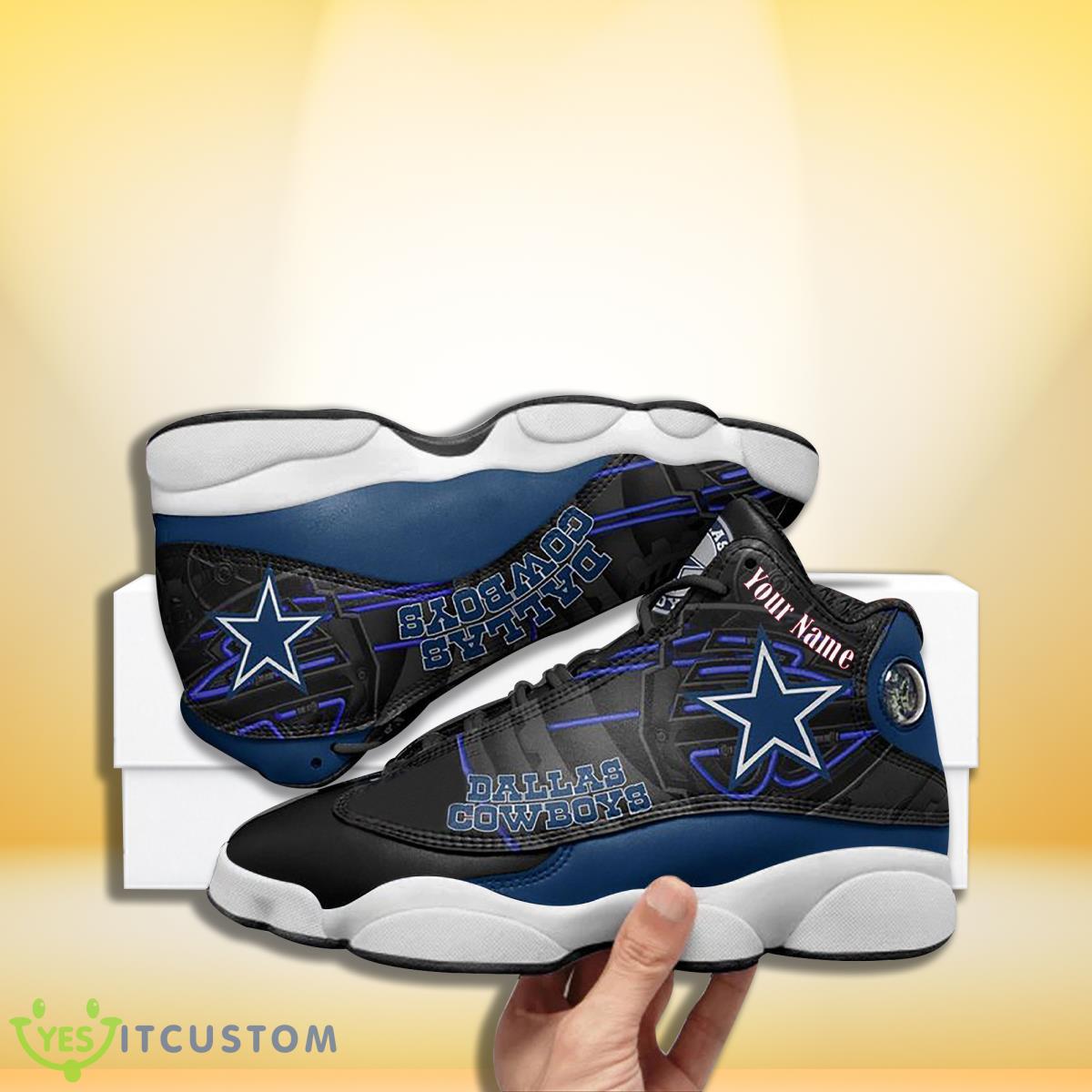 dallas cowboys football team custom name air jordan 13 sneakers best gift for fans