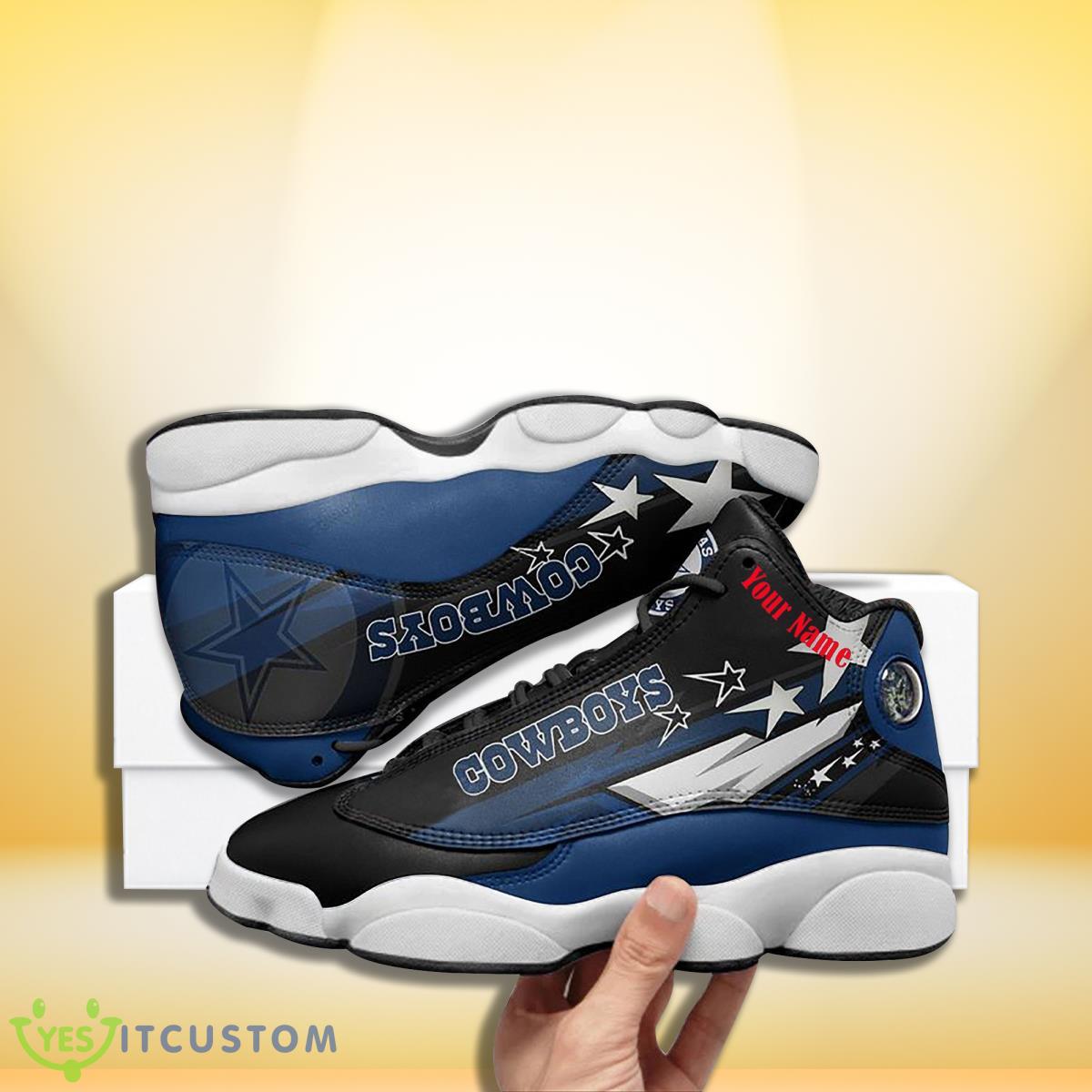 dallas cowboys football team custom name air jordan 13 sneakers for men women great gift for fans