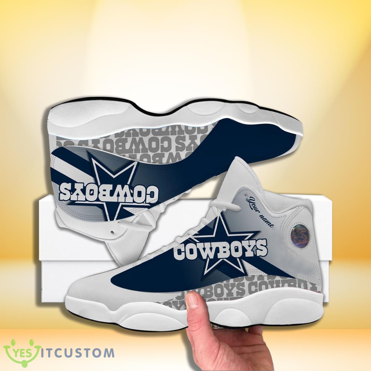 dallas cowboys football team custom name air jordan 13 sneakers for true fans