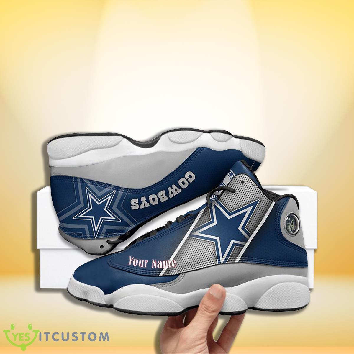 dallas cowboys football team custom name air jordan 13 sneakers great gift for real fans