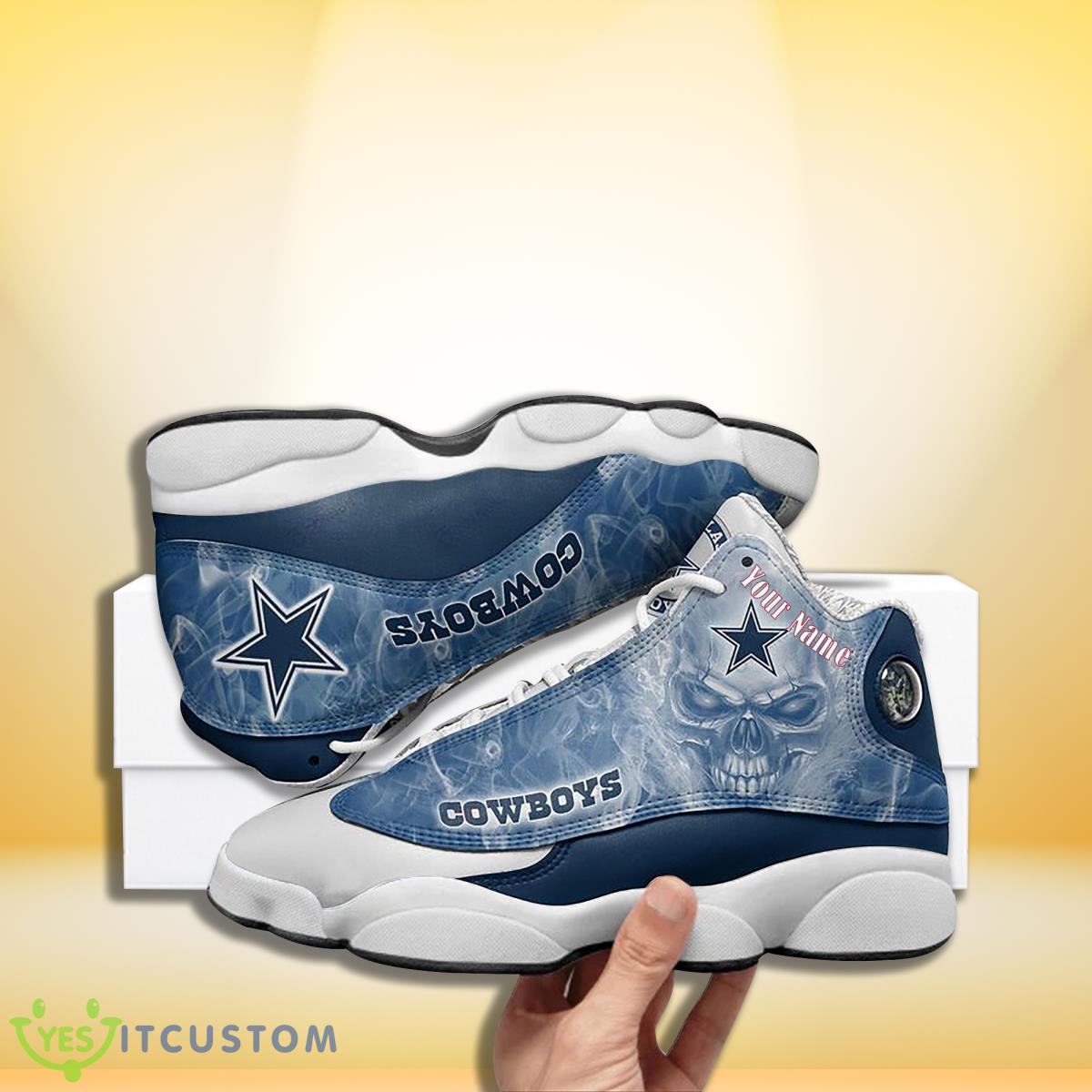 dallas cowboys football team custom name air jordan 13 sneakers style gift for fans