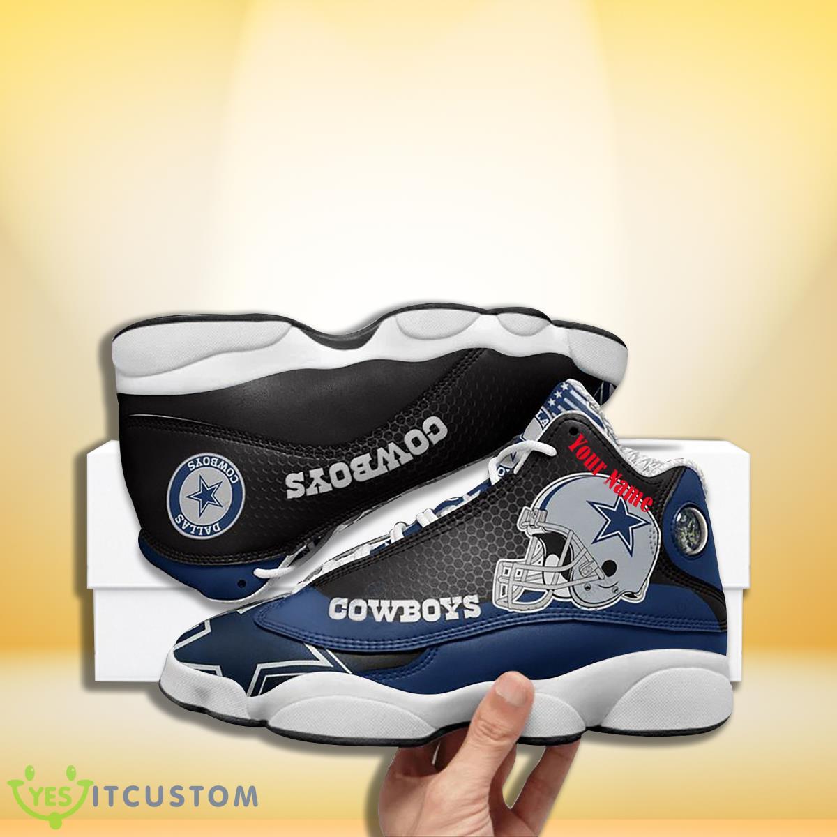 dallas cowboys football team custom name air jordan 13 sneakers style gift for men women