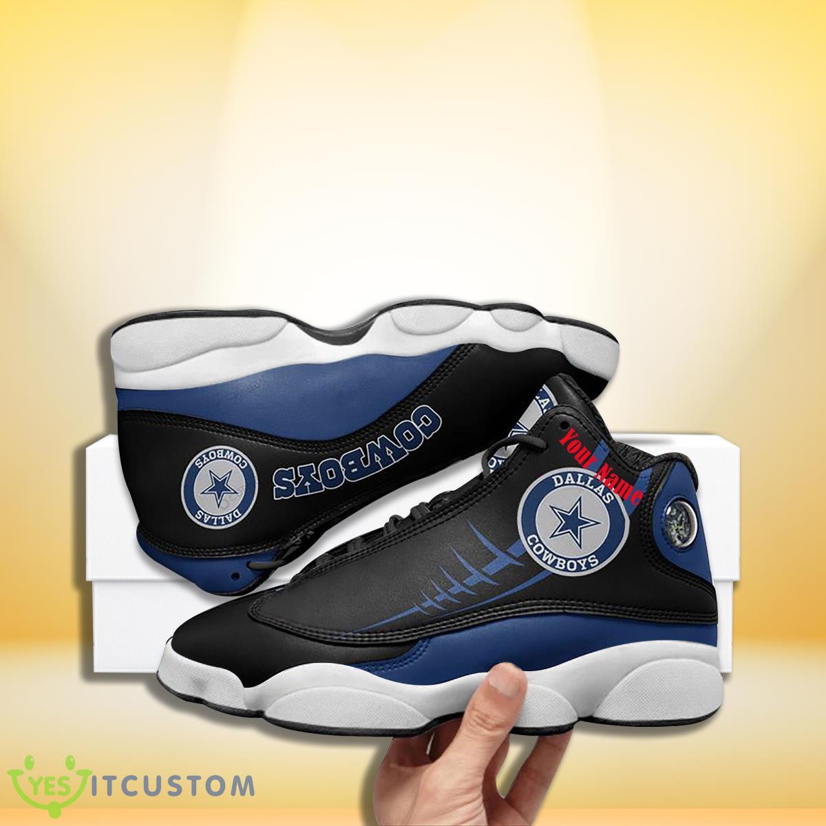 dallas cowboys football team custom name air jordan 13 sneakers unique gift for fans