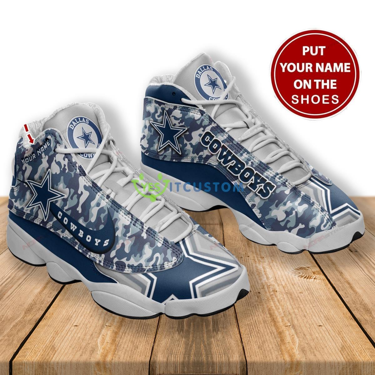 dallas cowboys football team personalized air jordan 13 great sneaker for fans