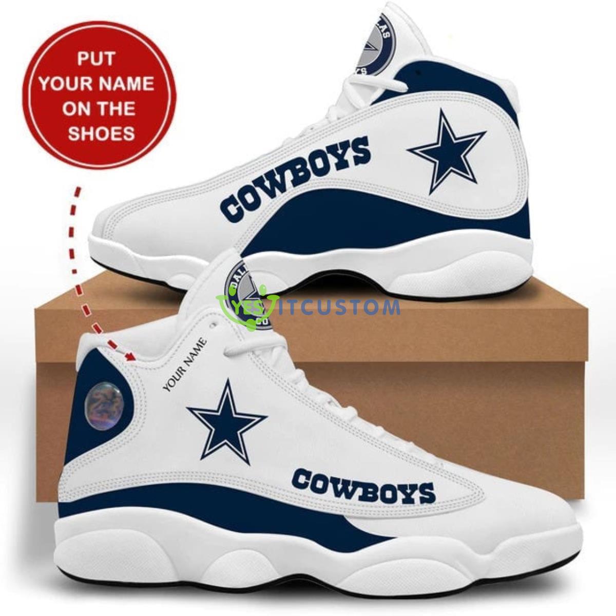 dallas cowboys football team personalized air jordan 13 unique sneaker for fans