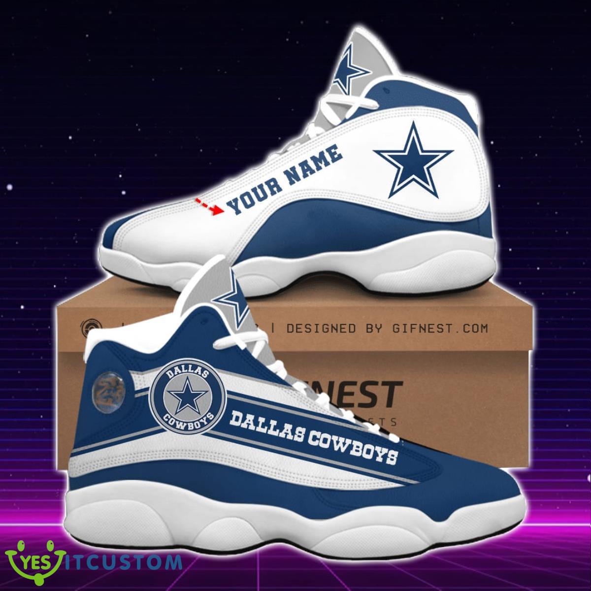 dallas cowboys jordan 13 sneakers custom name impressive gift for everyone