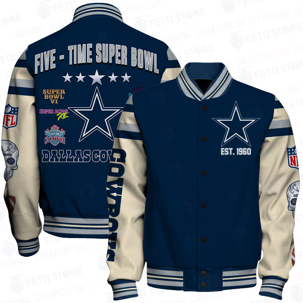 dallas cowboys nfl baseball varsity jacket baseball jacket all over print sfat v2 v8zx4