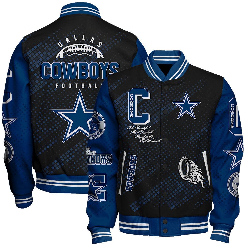 dallas cowboys nfl pattern baseball varsity jacket baseball jacket all over print sh1 v3 4odmh