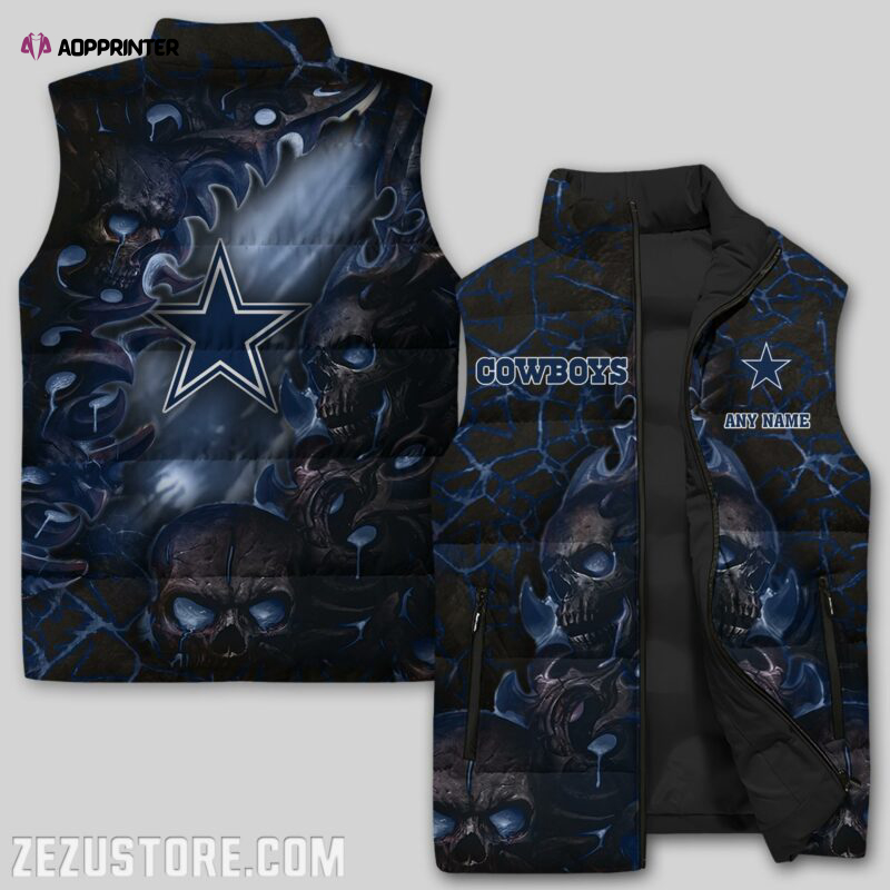 dallas cowboys nfl sleeveless puffer jacket custom for fans gifts 21