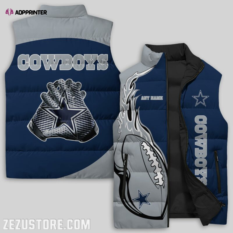 dallas cowboys nfl sleeveless puffer jacket custom for fans gifts 9