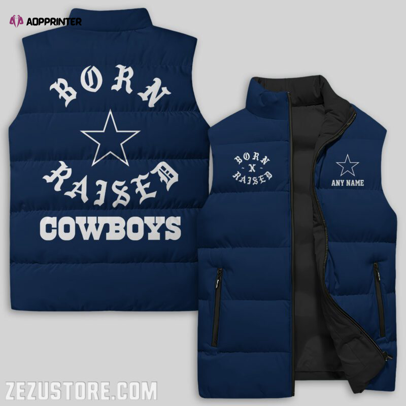 dallas cowboys nfl sleeveless puffer jacket custom for fans spj1318