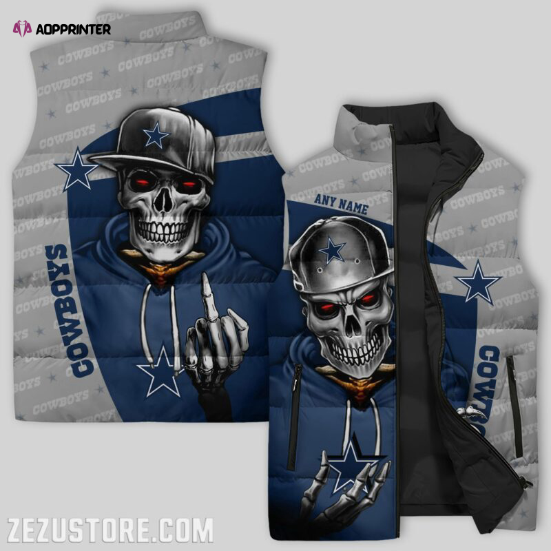 dallas cowboys nfl sleeveless puffer jacket custom for fans spj2272