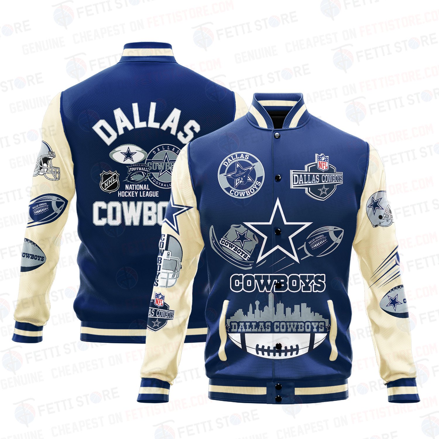 dallas cowboys pattern varsity jacket baseball jacket all over print wf uhtba