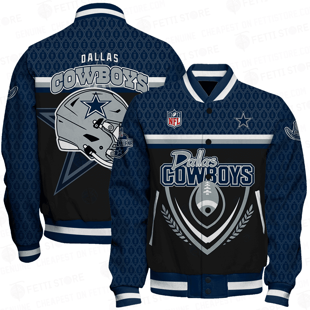 dallas cowboys traditional football pattern baseball varsity jacket baseball jacket all over print jwcvx