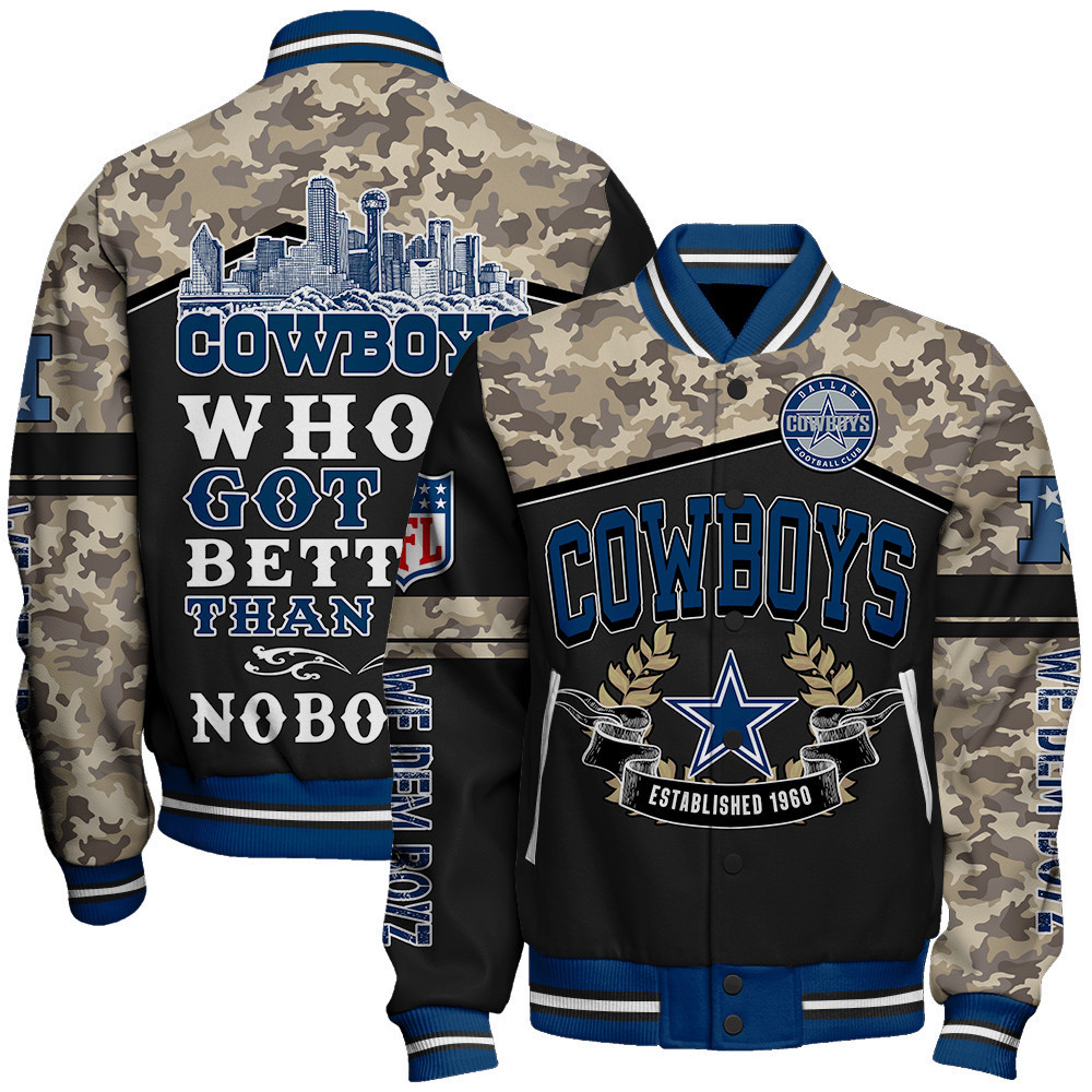 dallas cowboys we dem boyz nfl baseball varsity jacket baseball jacket all over print kbtoj