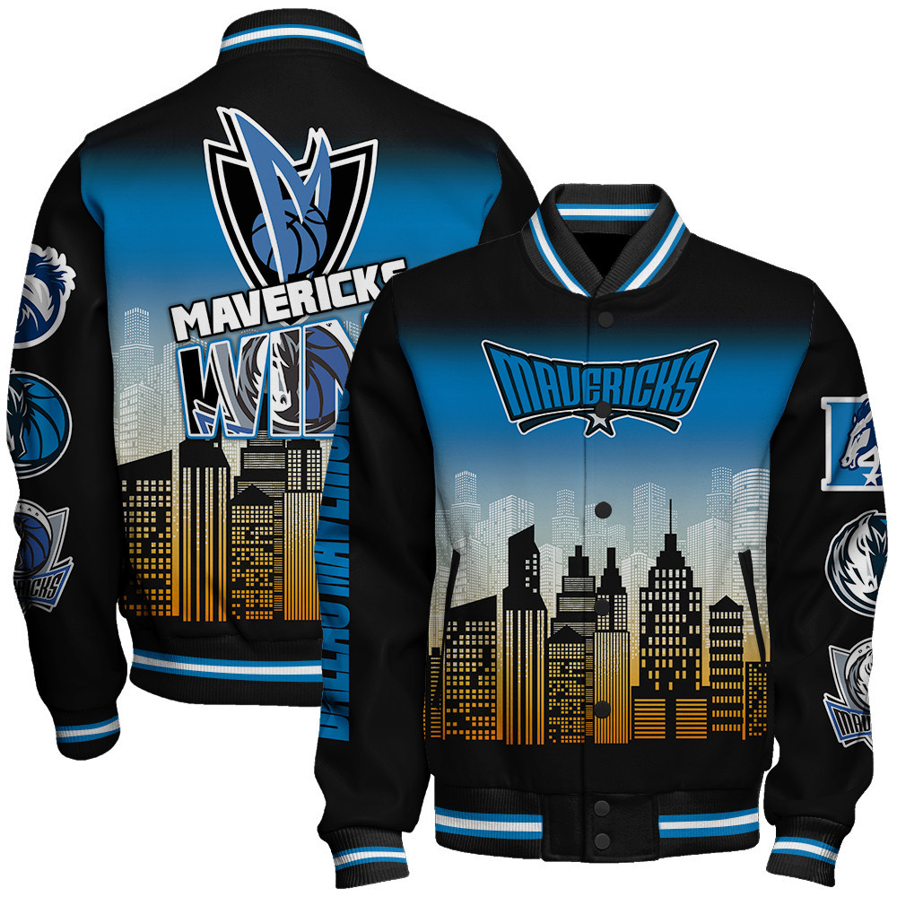 dallas mavericks nba baseball varsity jacket baseball jacket all over print stm v16 glmjm