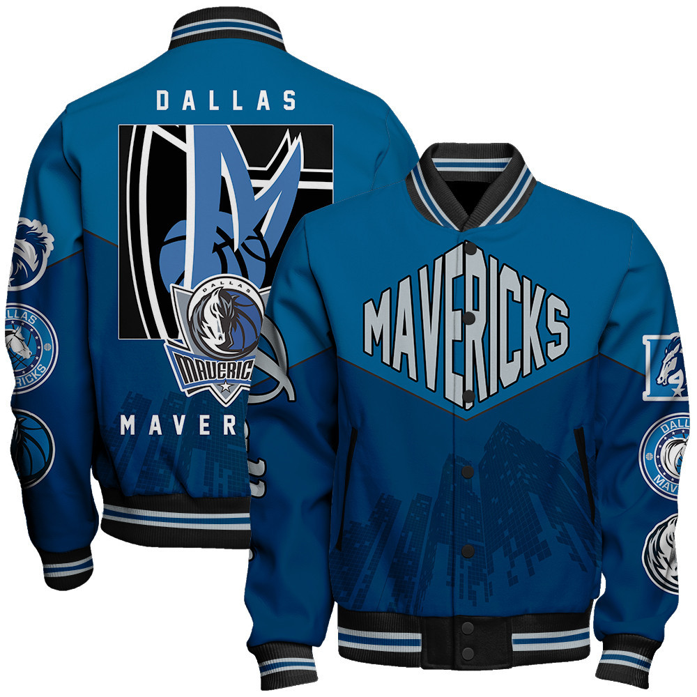 dallas mavericks nba baseball varsity jacket baseball jacket all over print stm v17 sblbq