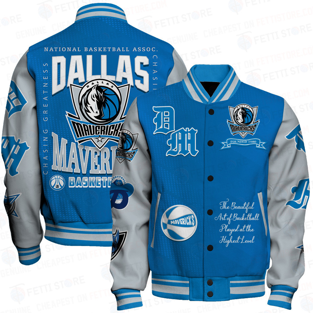 dallas mavericks nba print baseball varsity jacket baseball jacket all over print sfat v25 hllve