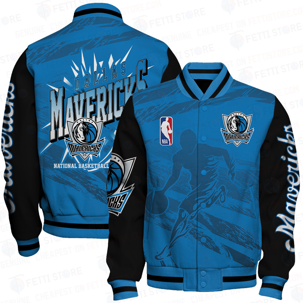 dallas mavericks nba print baseball varsity jacket baseball jacket all over print sfat v27 bpn7a