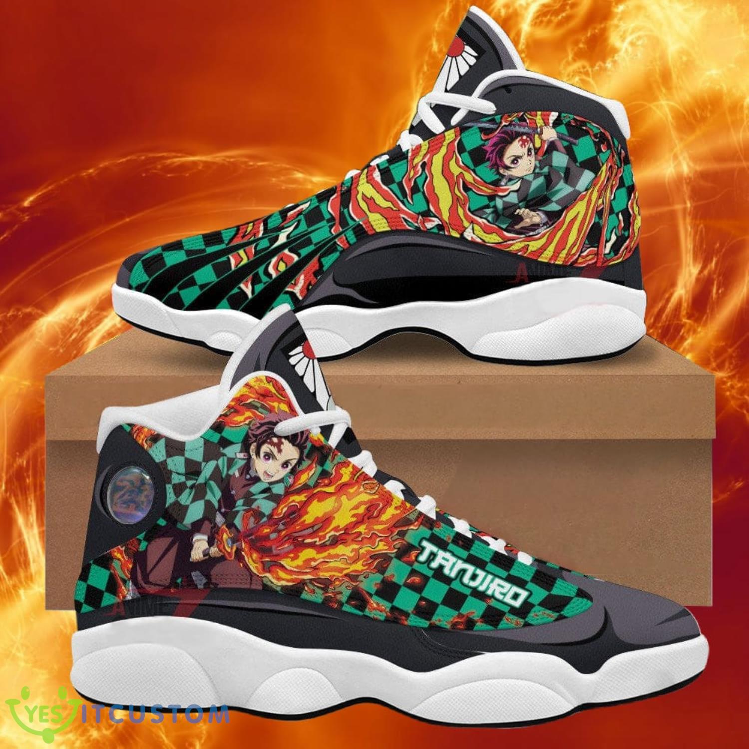 demon slayer jd13 sneakers kamando tanjiro sun breathing anime shoes gift for fans