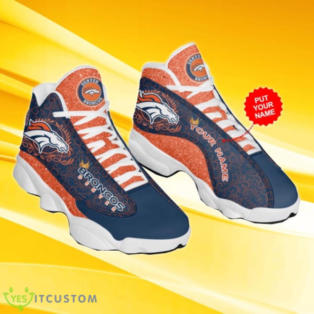 denver broncos nfl custom name air jordan 13 for men and women