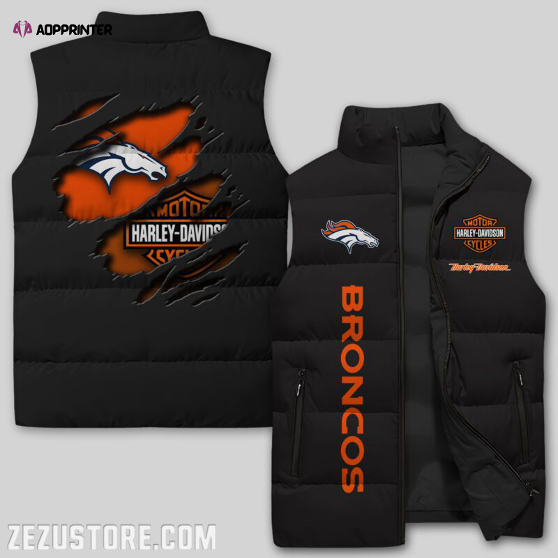 denver broncos nfl sleeveless puffer jacket custom for fans gifts 24