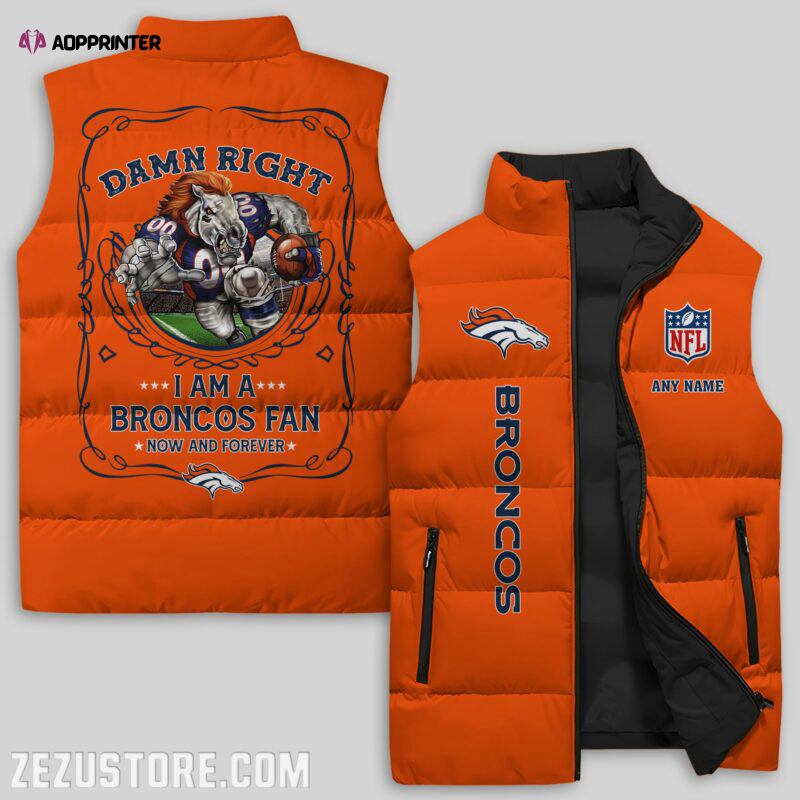 denver broncos nfl sleeveless puffer jacket custom for fans gifts 6