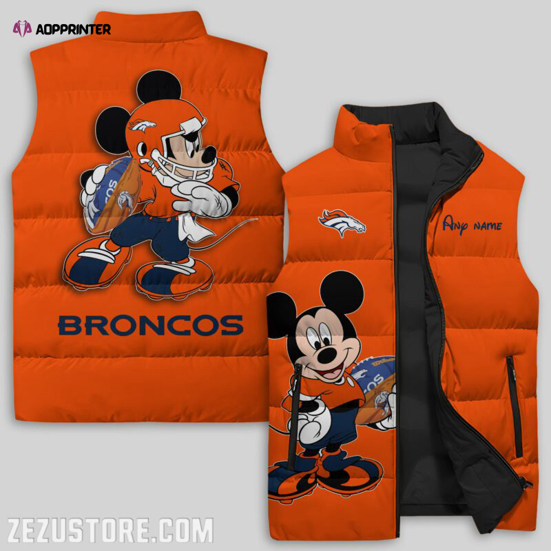 denver broncos nfl sleeveless puffer jacket custom for fans spj1381