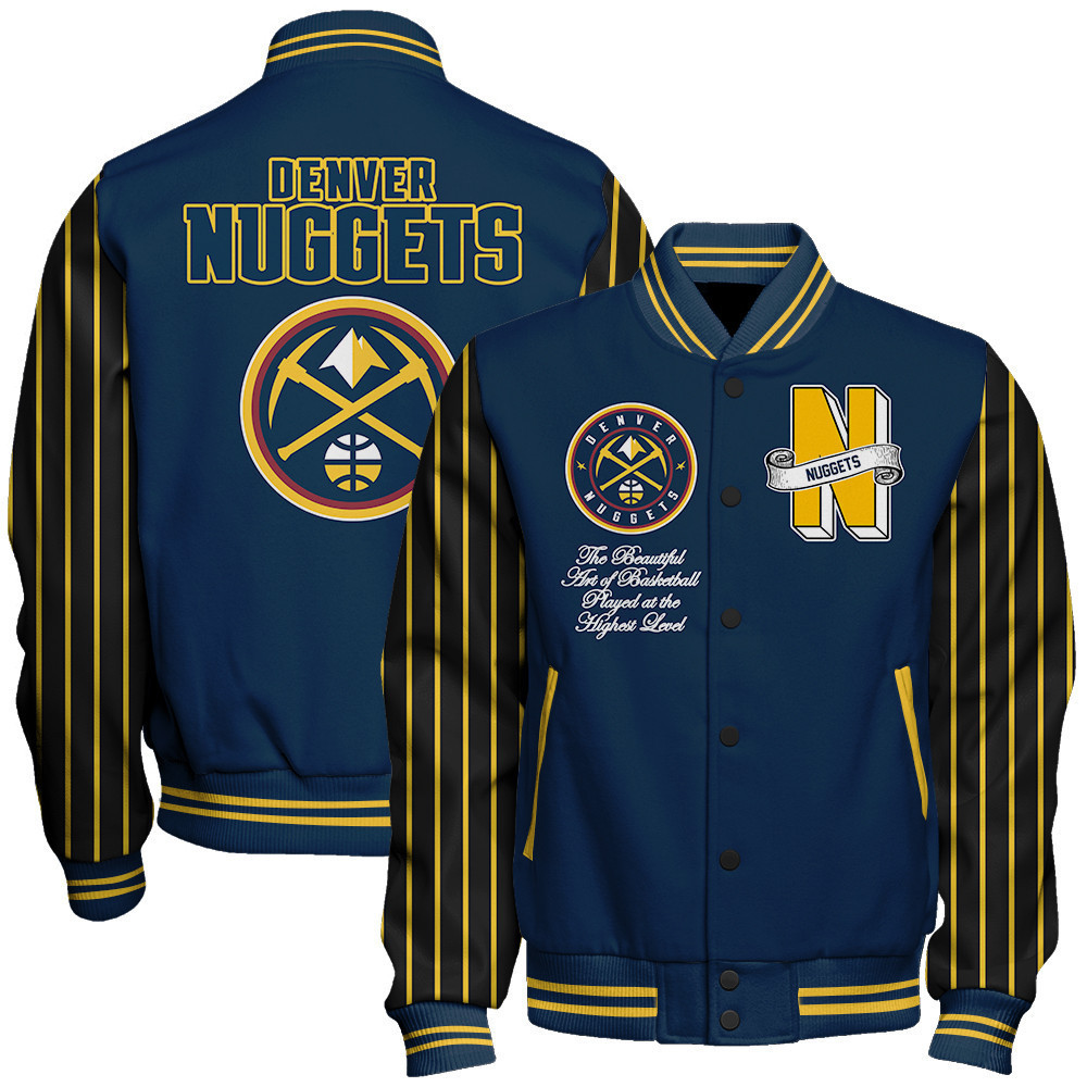 denver nuggets nba baseball varsity jacket baseball jacket all over print sh1 v10 aq3pq