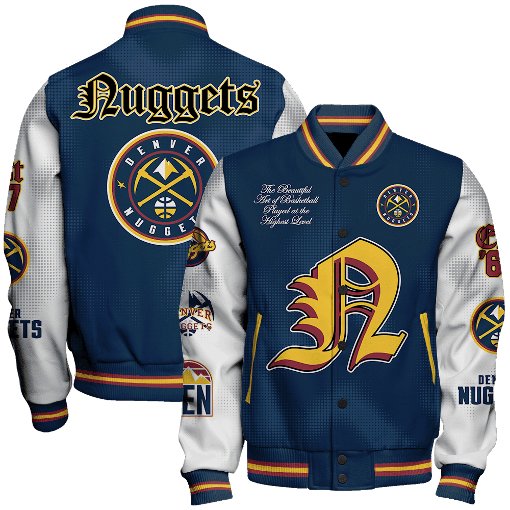 denver nuggets nba baseball varsity jacket baseball jacket all over print sh1 v9 zcfs4