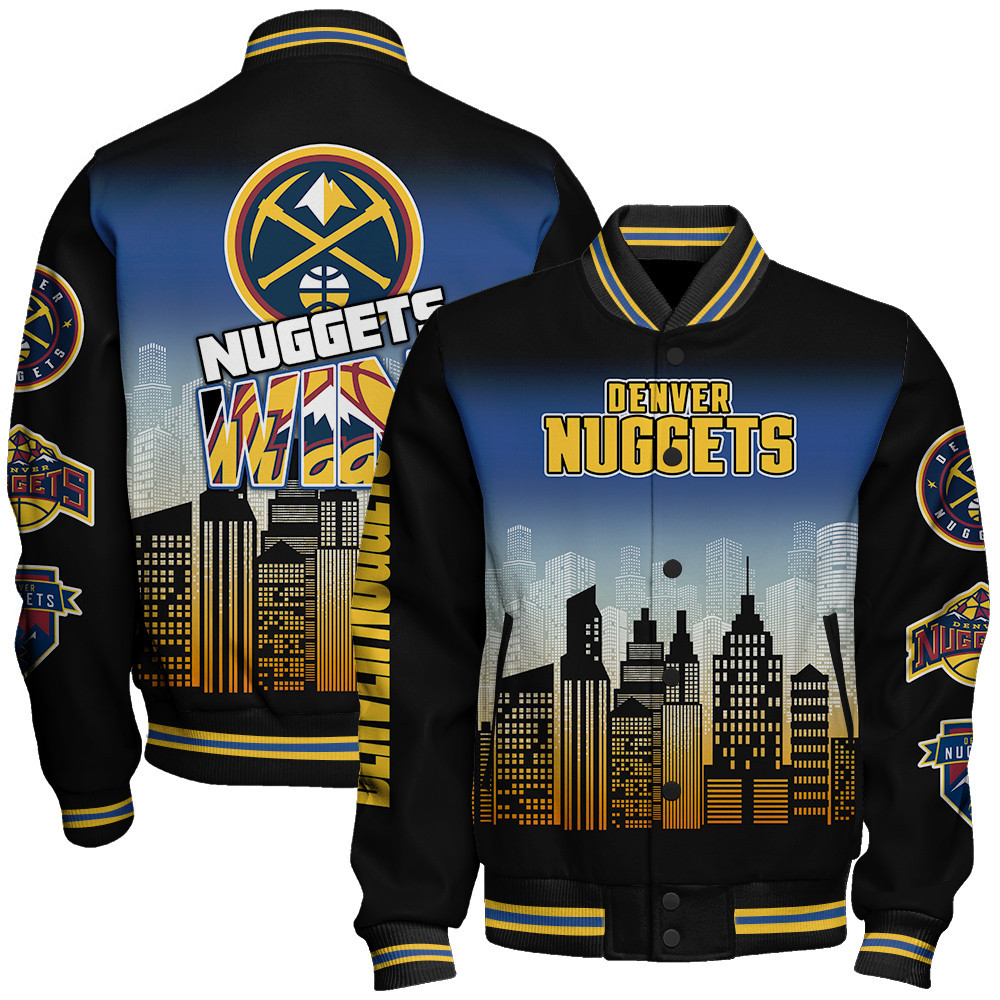 denver nuggets nba baseball varsity jacket baseball jacket all over print stm v16 ydwhg