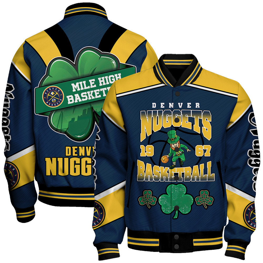 denver nuggets nba baseball varsity jacket baseball jacket all over print stm v20 af487