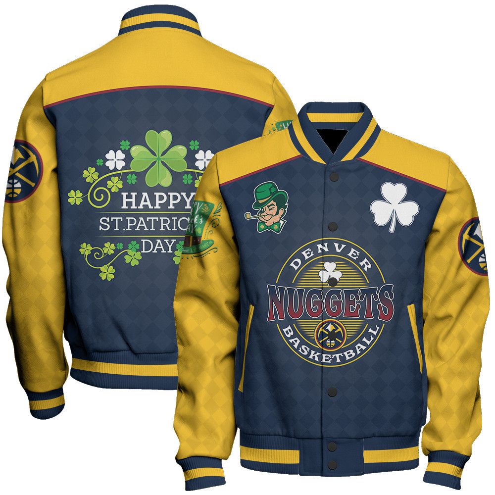 denver nuggets nba baseball varsity jacket baseball jacket all over print stm v21 ayx7q