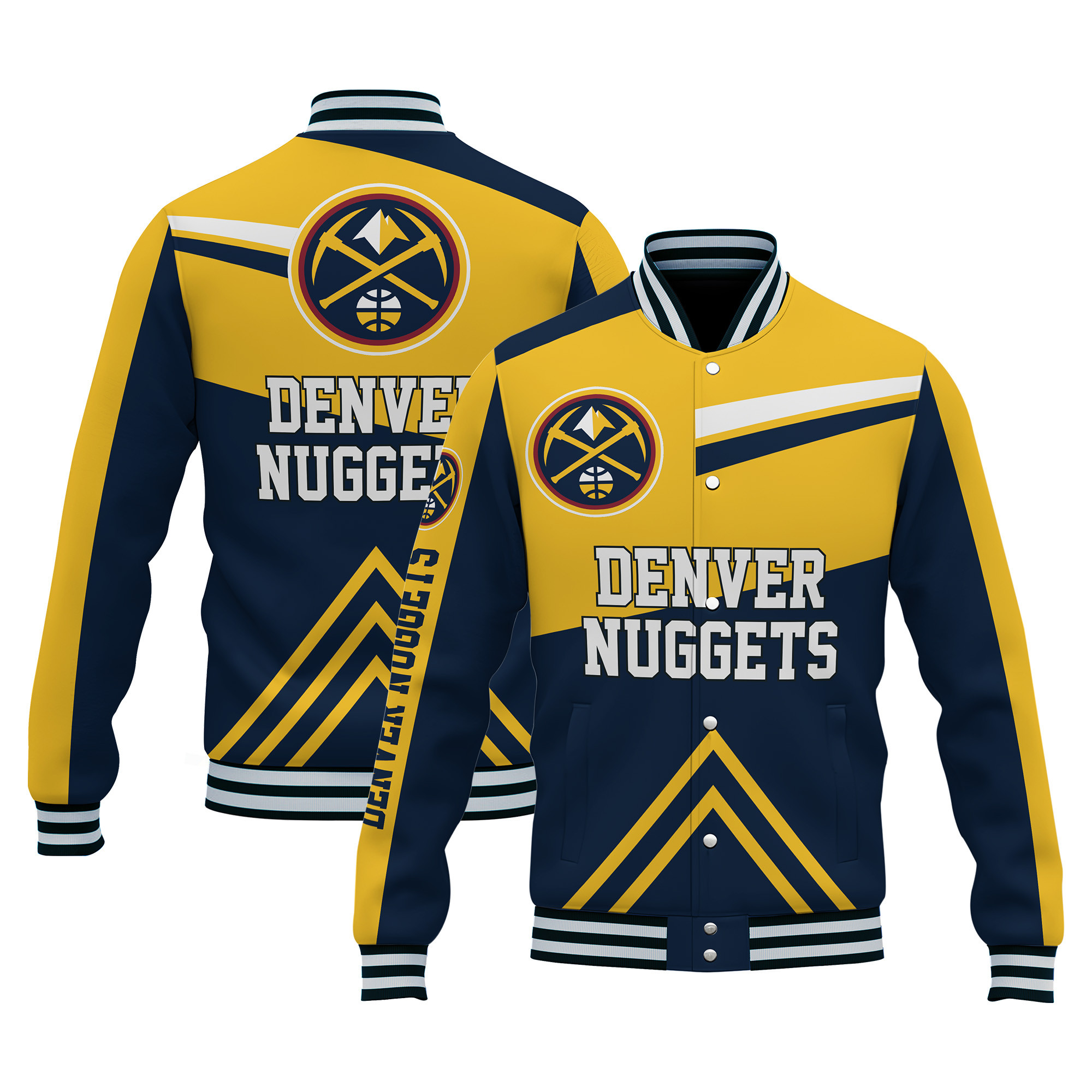 denver nuggets special design 3d unisex baseball varsity jacket baseball jacket all over print vobns