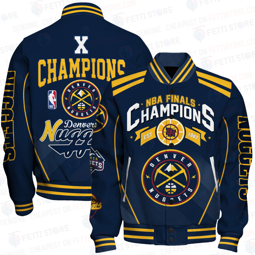 denver nuggets x champions basketball team print baseball varsity jacket baseball jacket all over print sfat v24 jhkmb