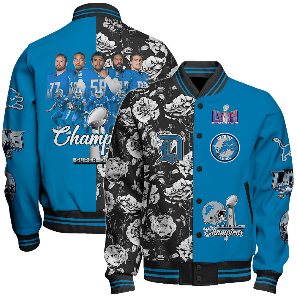 detroit lions nfl baseball varsity jacket baseball jacket all over print stm v6 hnsuy