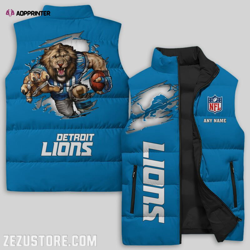 detroit lions nfl sleeveless puffer jacket custom for fans gifts 12