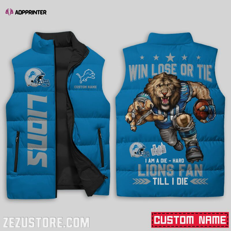 detroit lions nfl sleeveless puffer jacket custom for fans gifts 9