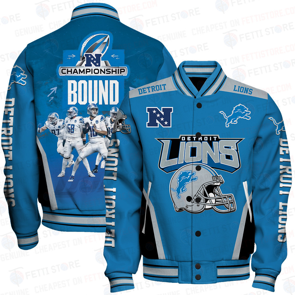 detroit lions nfl we are lions baseball varsity jacket baseball jacket all over print stm v3 4j793