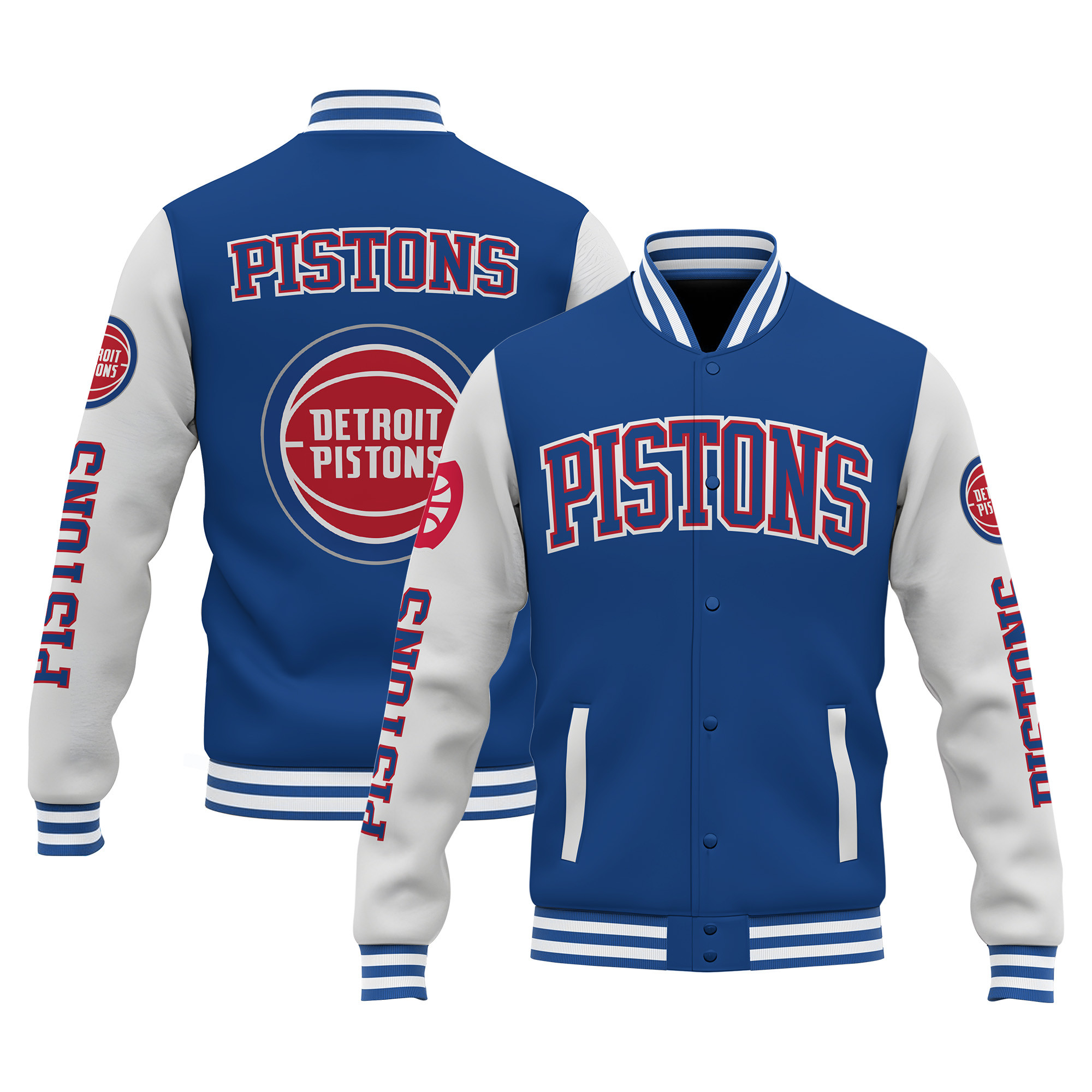 detroit pistons special design 3d unisex baseball varsity jacket baseball jacket all over print v1 1qmsn