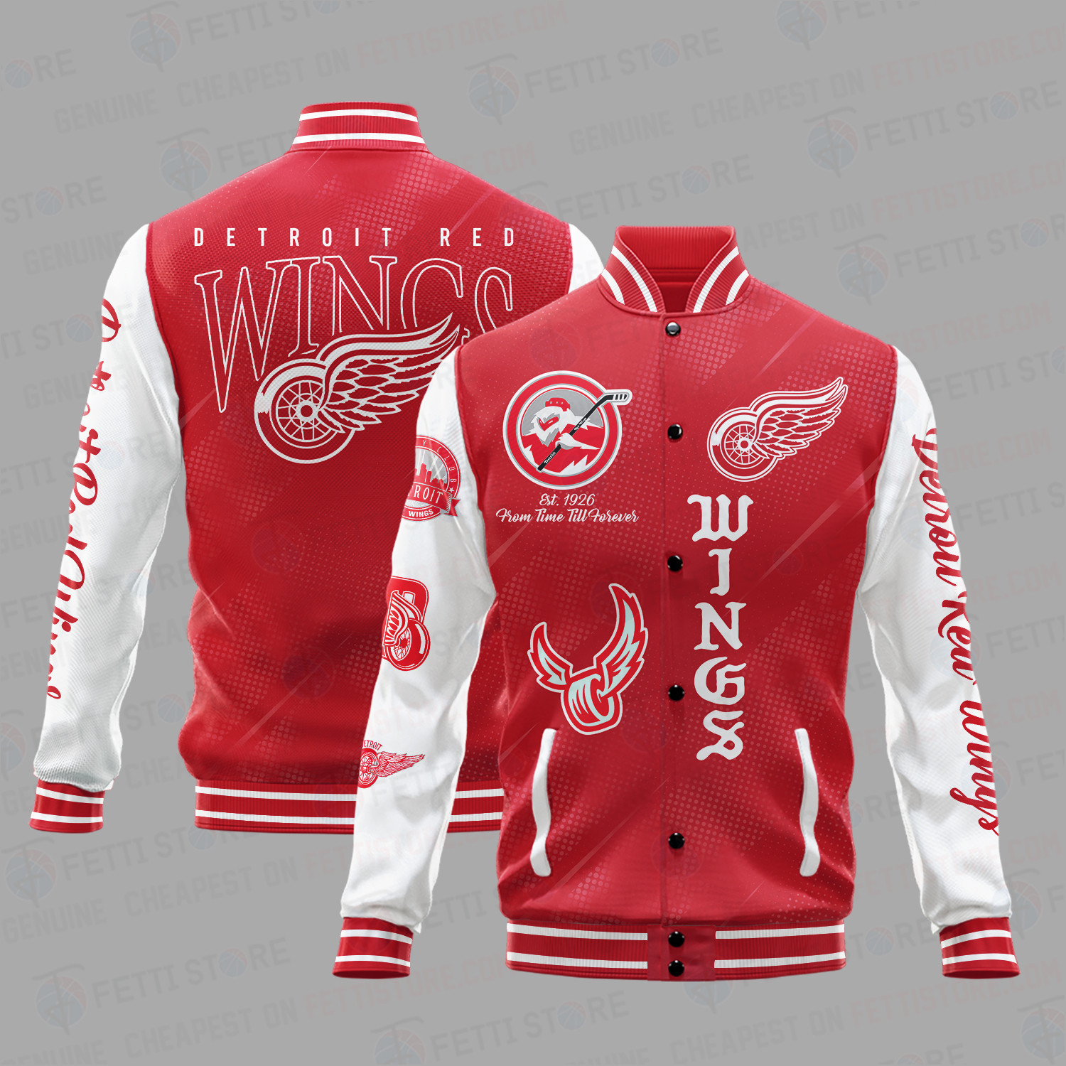 detroit red wings nhl baseball varsity jacket baseball jacket all over print sh1 v1 miu1i