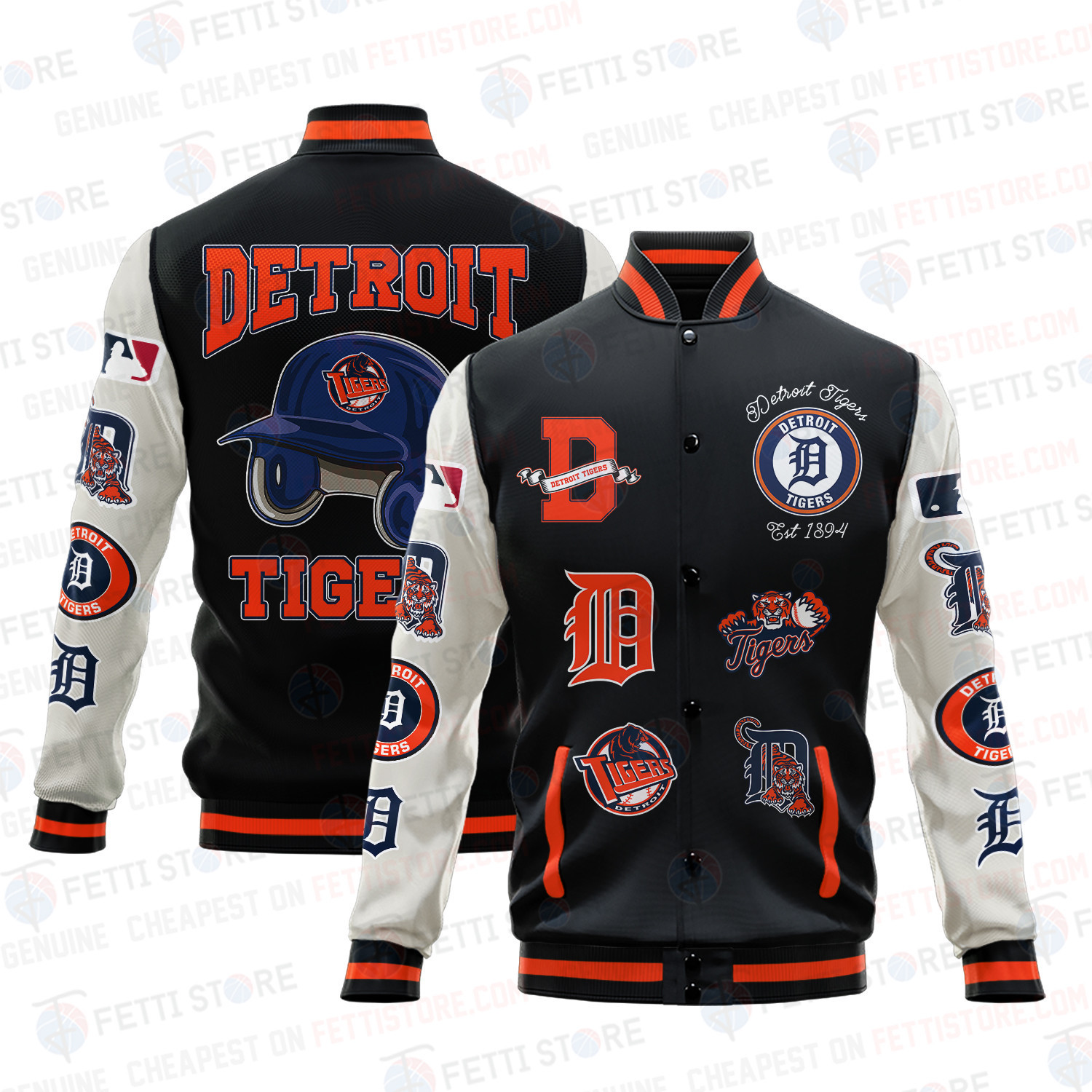 detroit tigers mlb baseball varsity jacket baseball jacket all over print v2 0an7p