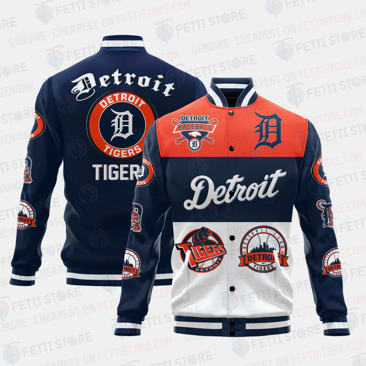 detroit tigers symbol vintage design baseball varsity jacket baseball jacket all over print k53j9