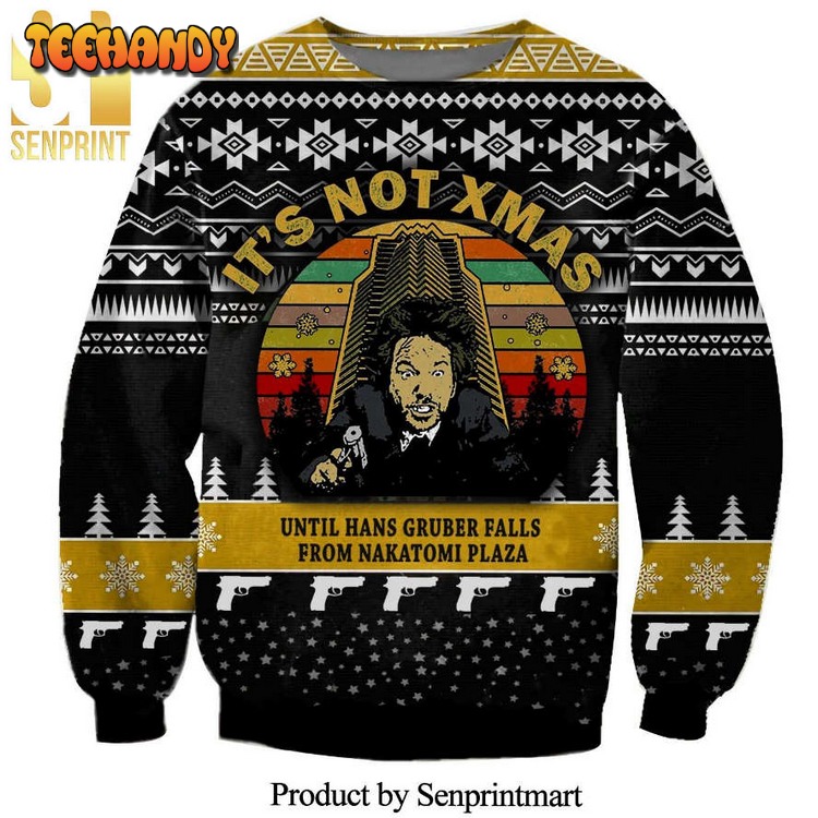 die hard its not xmas until hans gruber falls from the nakatomi plaza ugly sweater w3shh