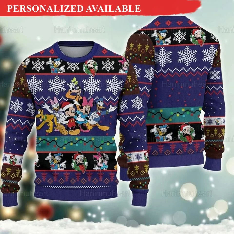 disney christmas sweater mickey and friends christmas 7318